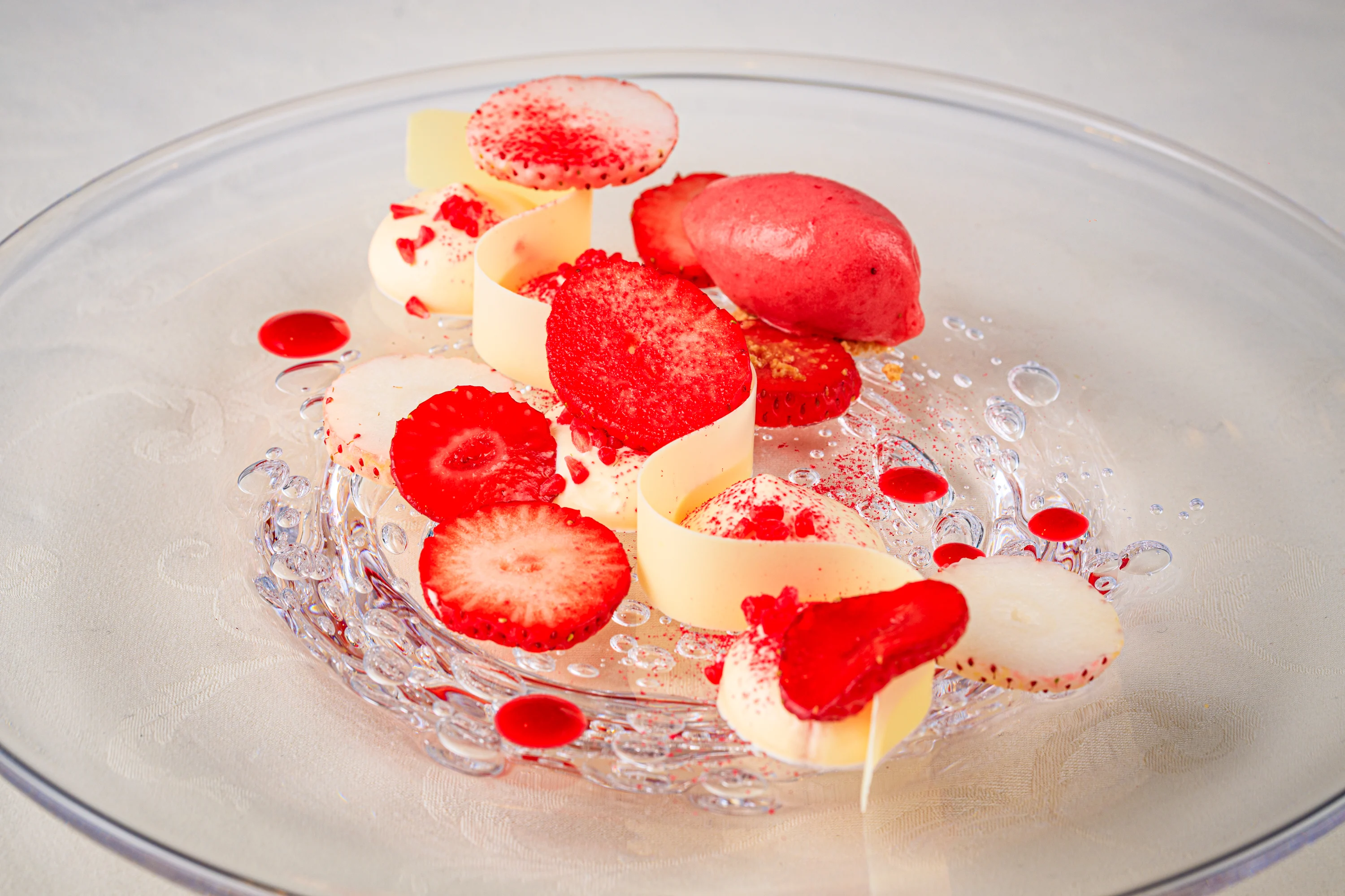 A citrus dessert in vivid yellow and orange tones.